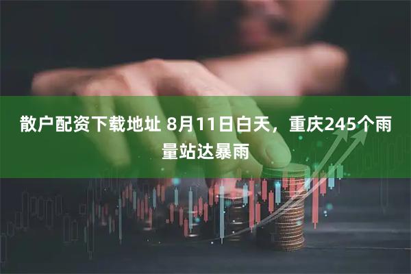 散户配资下载地址 8月11日白天,重庆245个雨量站达暴雨